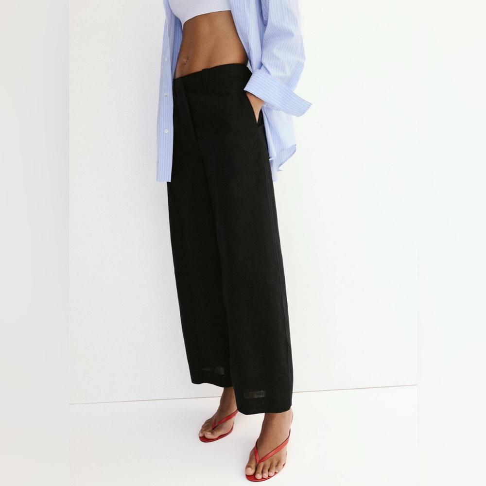 NWT MANGO Linen Balloon Pants